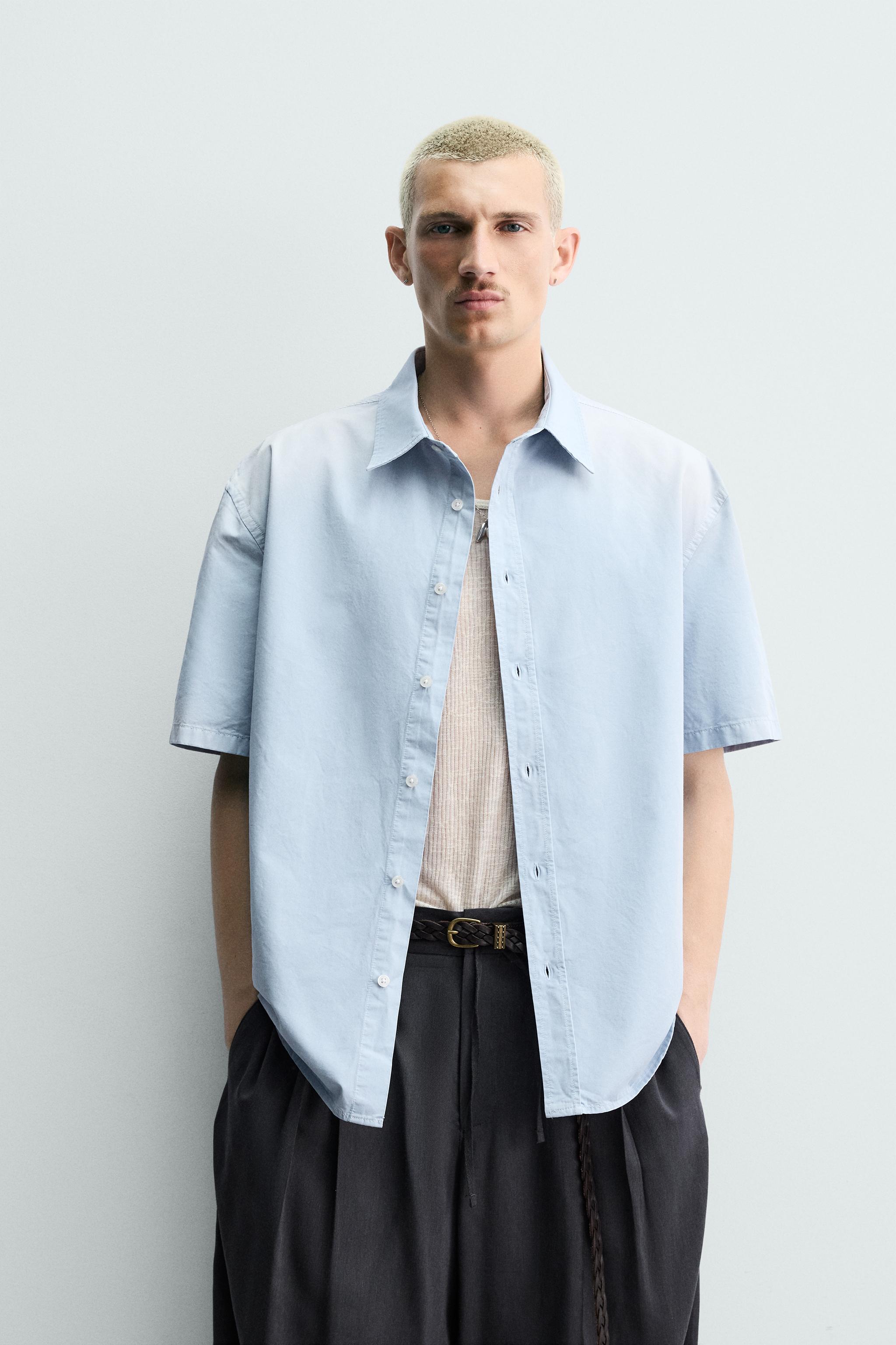 RELAXED FIT SPRAY WASH SHIRT
